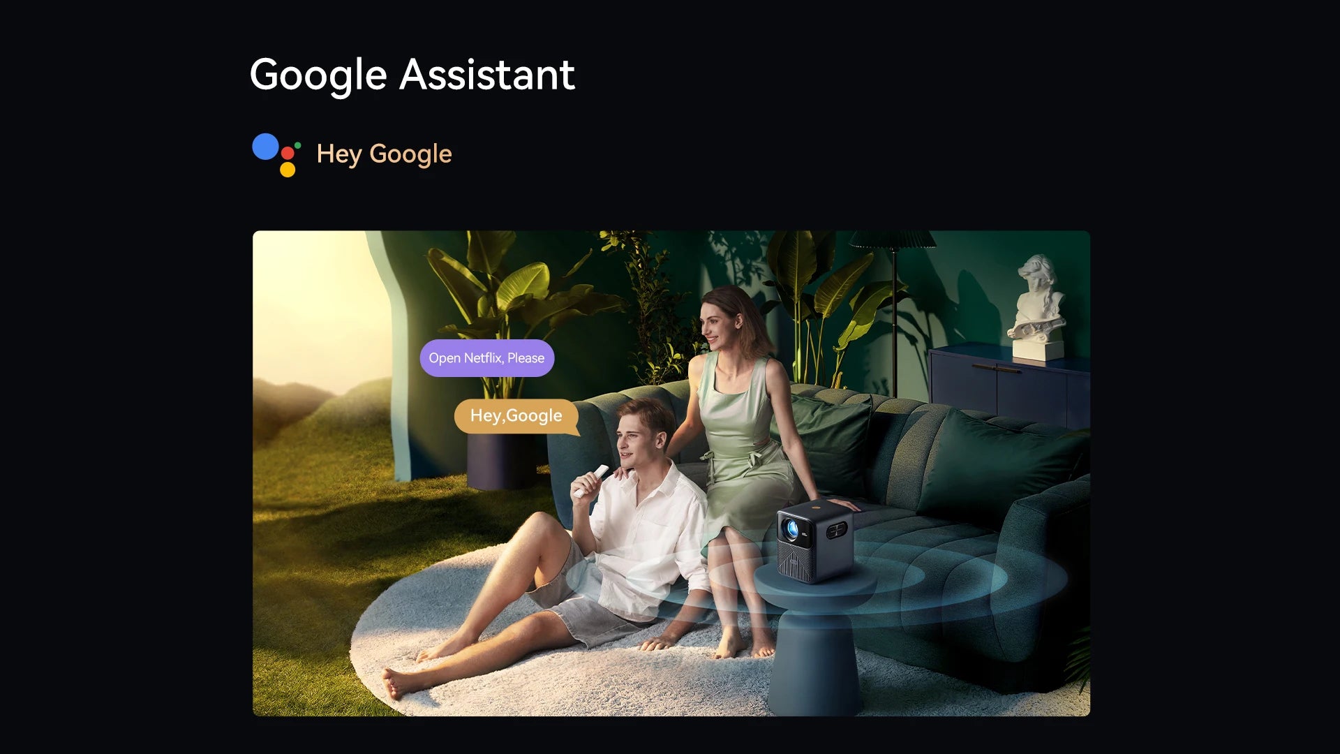 Projektor Wanbo Mozart 1 Pro: Android TV 11.0, Google Assistant, Netflix, 1080P, podpora za 4K, 900 ANSI lumnov, dvojni WiFi, certifikat DRM L1