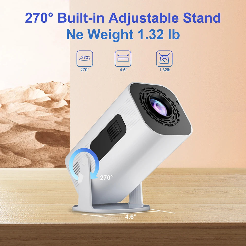 P330W Mini Projector - Android 11, 280 ANSI Lumens, 4K/8K Support, 1080P Resolution, WiFi 6, BT 5.0, Portable Home Cinema for Android/iOS