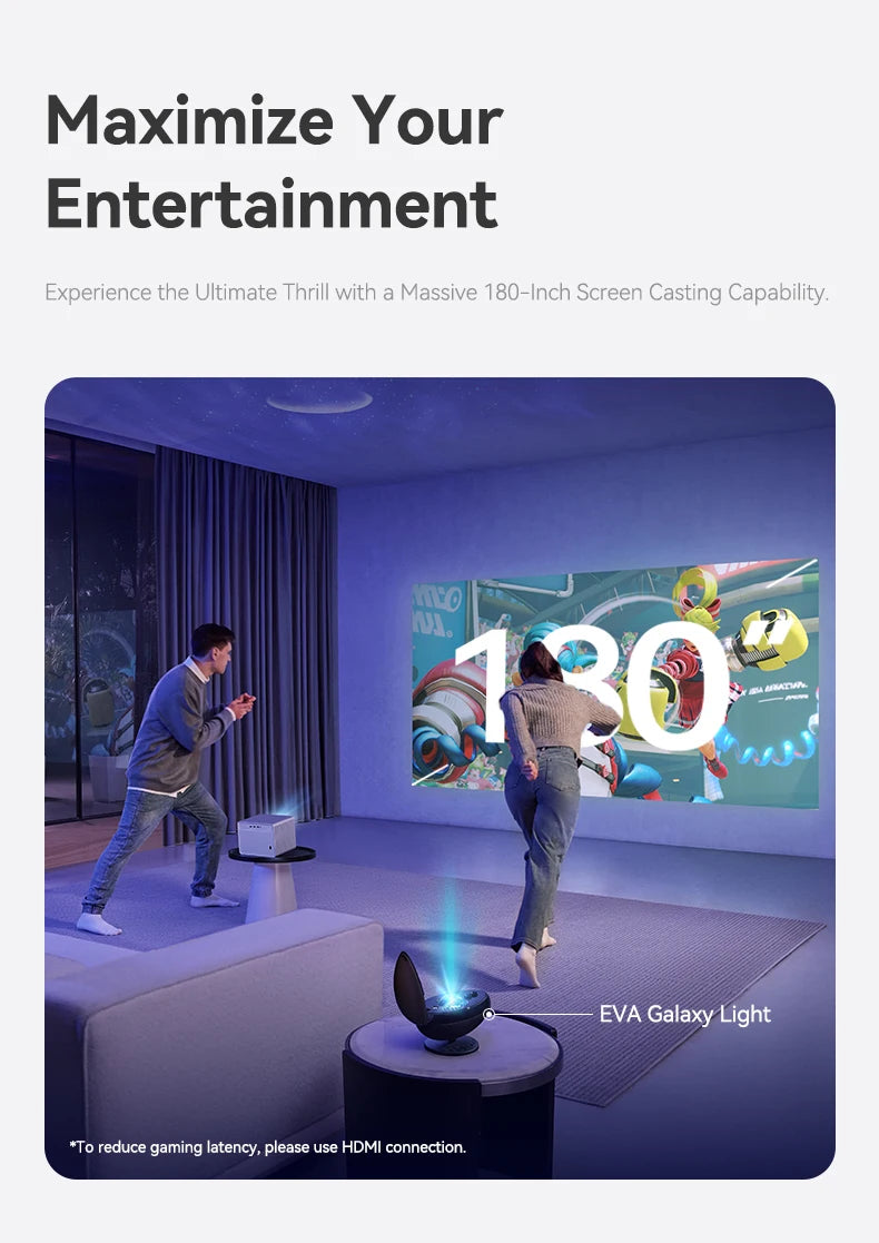 Projektor Wanbo DaVinci 1 Pro Full HD 1080P, 4K, Google TV 11.0, samodejno ostrenje, 5G WiFi, prenosni hišni kino 