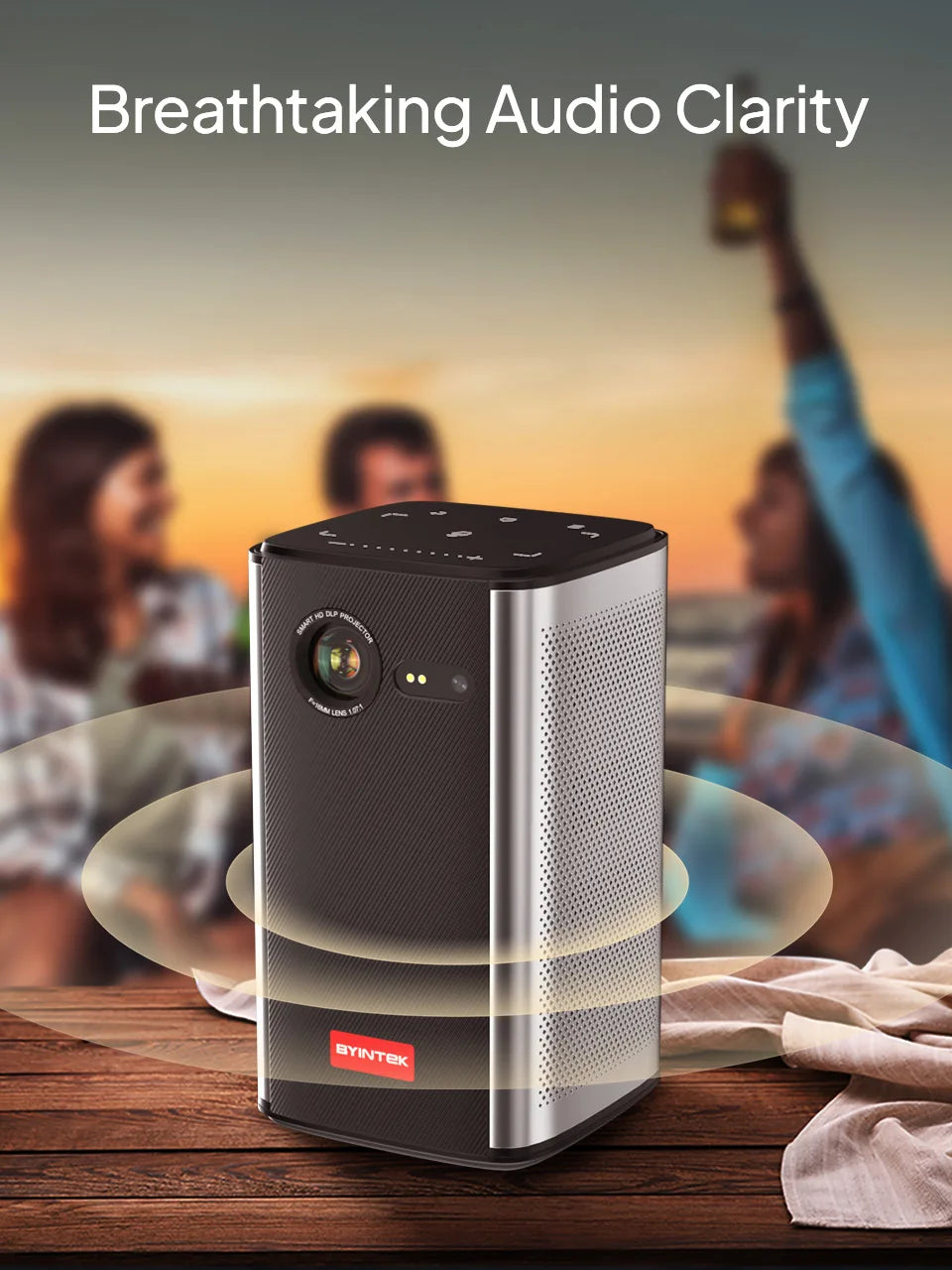 BYINTEK P70 3D 4K mini prenosni projektor DLP Auto Focus Smart Android WiFi LED 1080P video projektorji za domači kino z baterijo