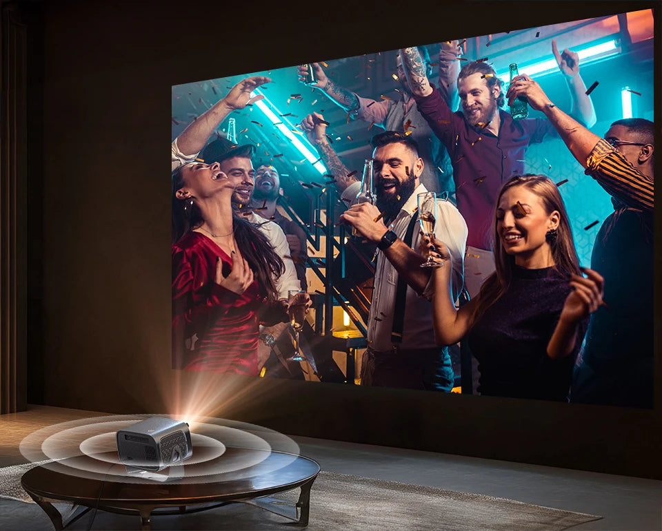 Mini prenosni projektor VEVSHAO A12 - LED, Android 11, WiFi 6, podpora za 4K 