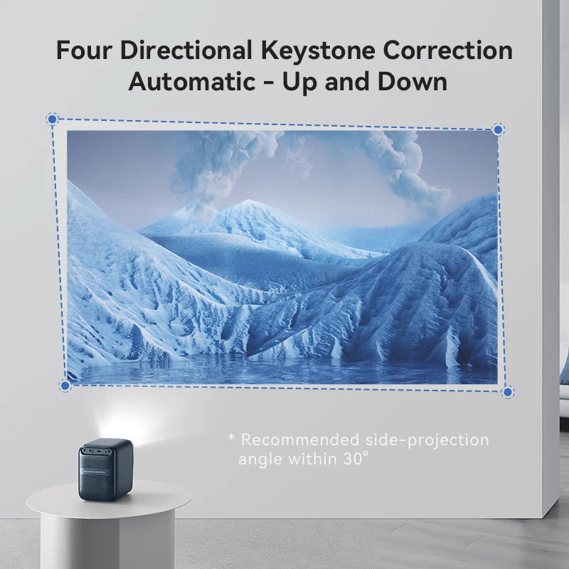 Mini projektor WANBO T2 Max Android 9.0, 1080p Full HD, 450 ANSI, WiFi, prenosni s HiFi zvokom za dom in na prostem 