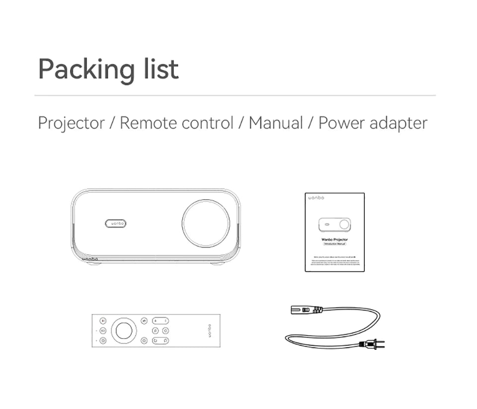 Wanbo X5 1100ANSI Android 9.0 projektor Dual Band Wifi 6 4K 1080P 20000 Lumnov projektor Office Home Theater Beamer Proyector 