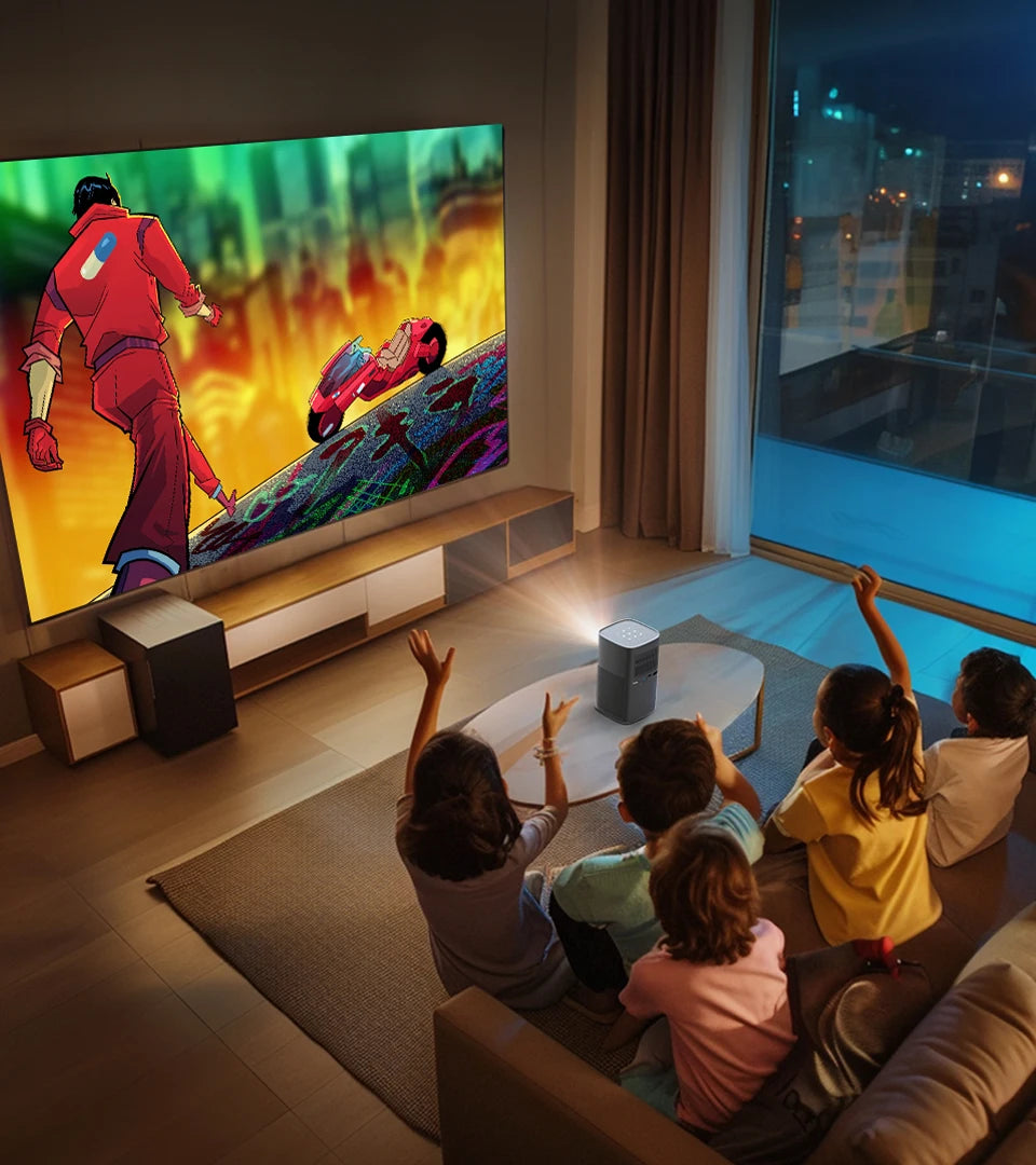 VEVSHAO V30 3D projektor - 4K pametni prenosni domači kino Android 