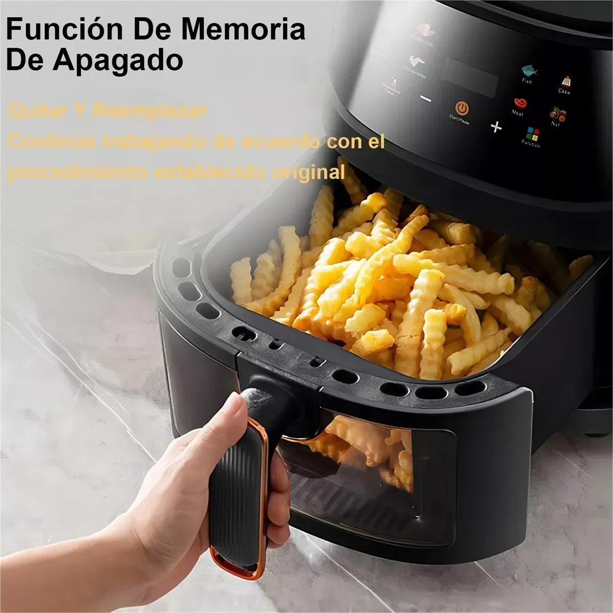 1400W 8L Air Fryer | Oil-Free, Programmable Smart LED Touch, Thermal Cycle Oven for French Fries & Chicken