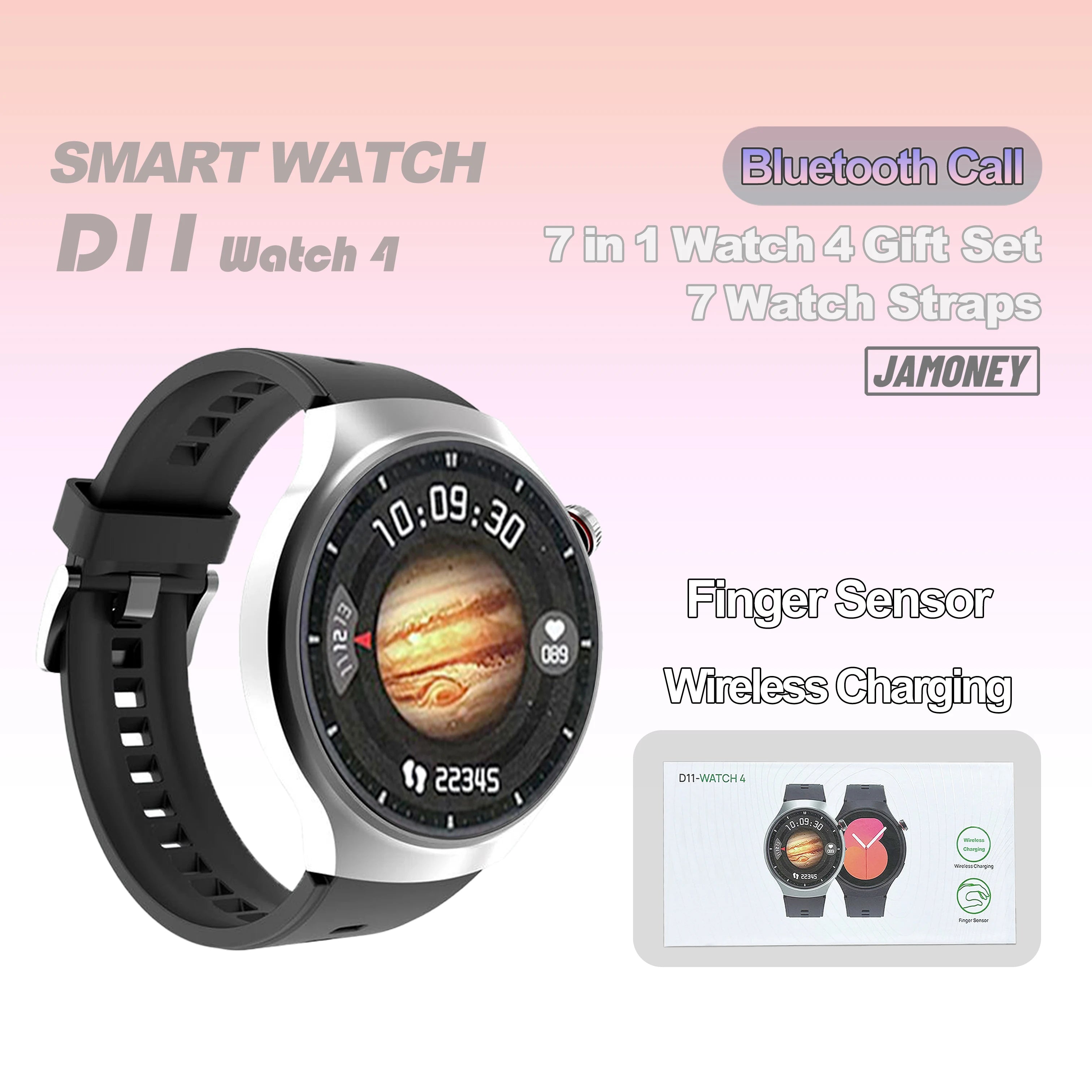 D11 Smart Watch | Bluetooth Call, Wireless Charging, NFC, Music Playback, Ultra Max Watch4