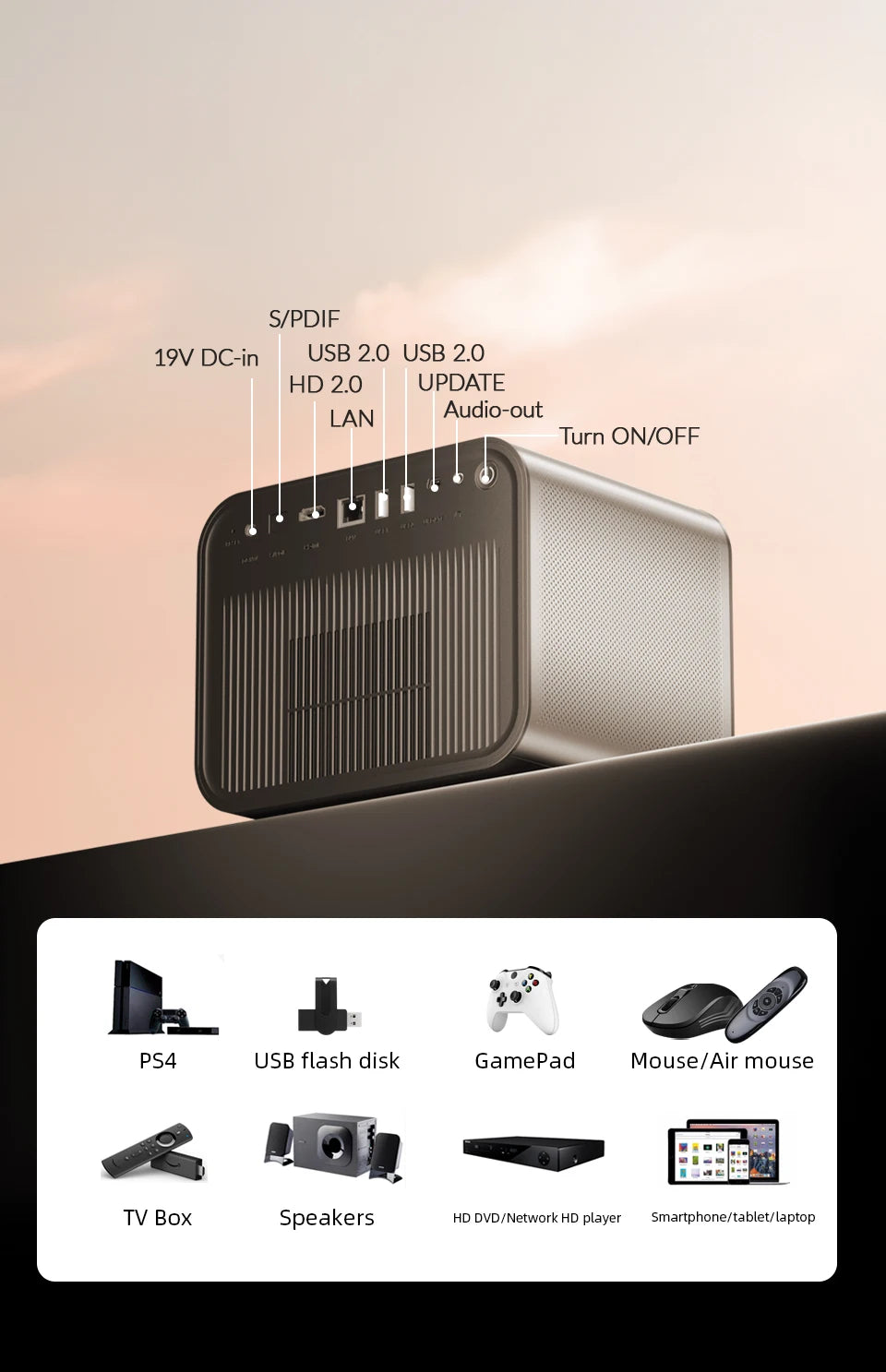 BYINTEK R90 Max 4K 3D laserski projektor - AI samodejno ostrenje, Android, Full HD 1080P 