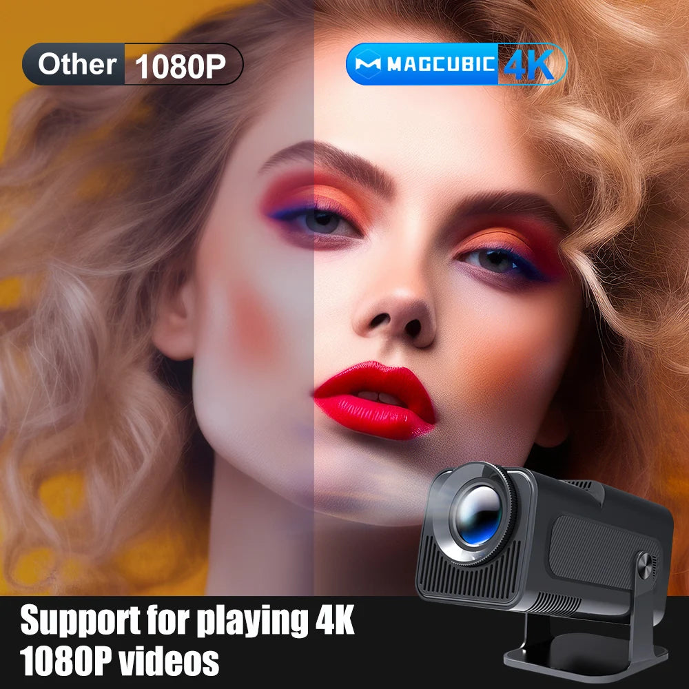 Magcubic HY320 Projector Android 11, 4K Native 1080P, 390 ANSI, Dual WiFi 6, BT5.0, Portable Outdoor Cinema