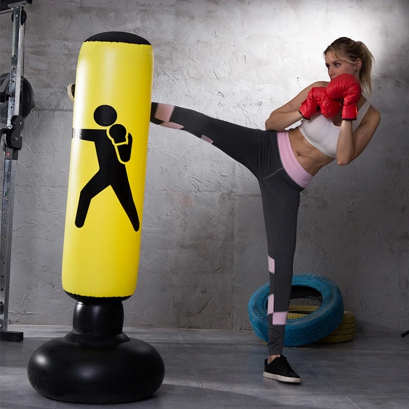 Inflatable Boxing Punching Bag | Muay Thai Training & Fitness Punching Stand