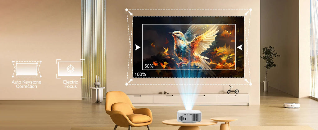 Pametni projektor Salange P92MAX Android 13 – z licenco Netflix, podpora za 4K 