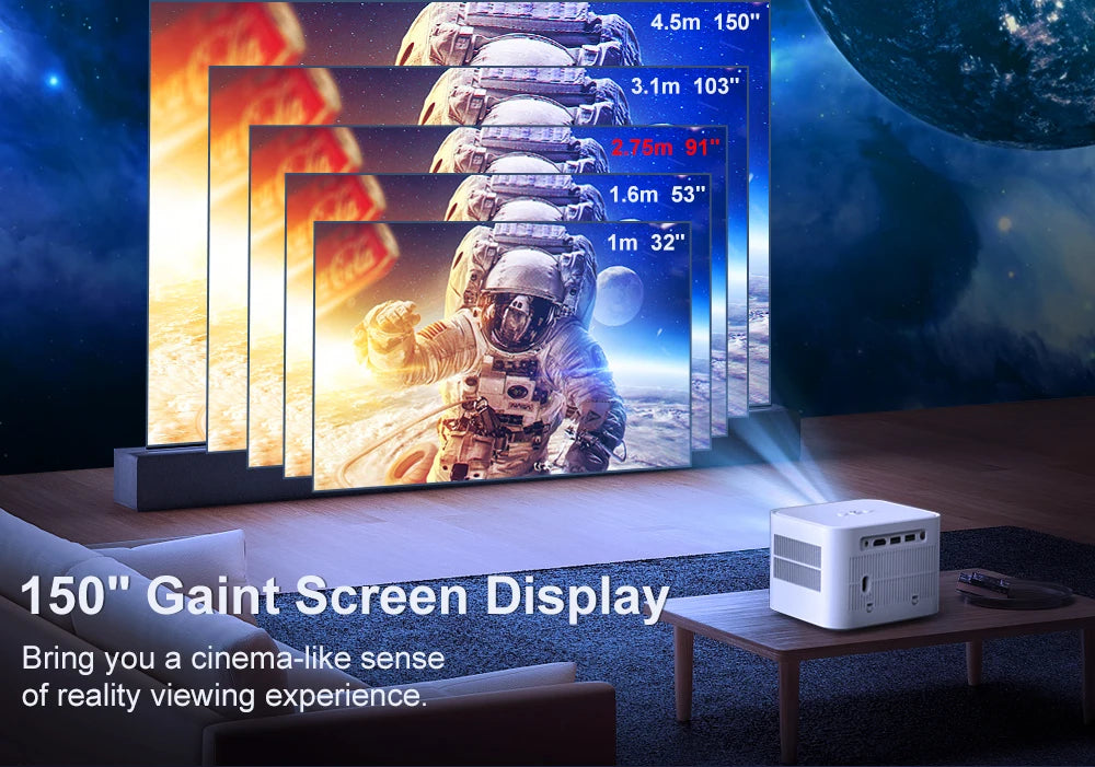 Mini projektor ThundeaL TD91/TD91W HD - 1080P, podpora za 4K, 5G WiFi, Android 