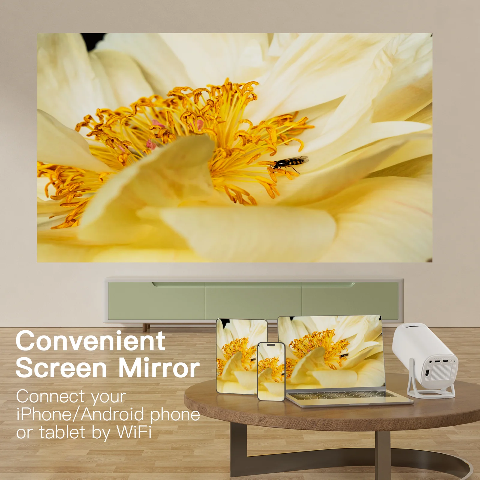 Pametni projektor Salange S40 - Android 11, podpora za 4K, WiFi 6 in BT 5.4 