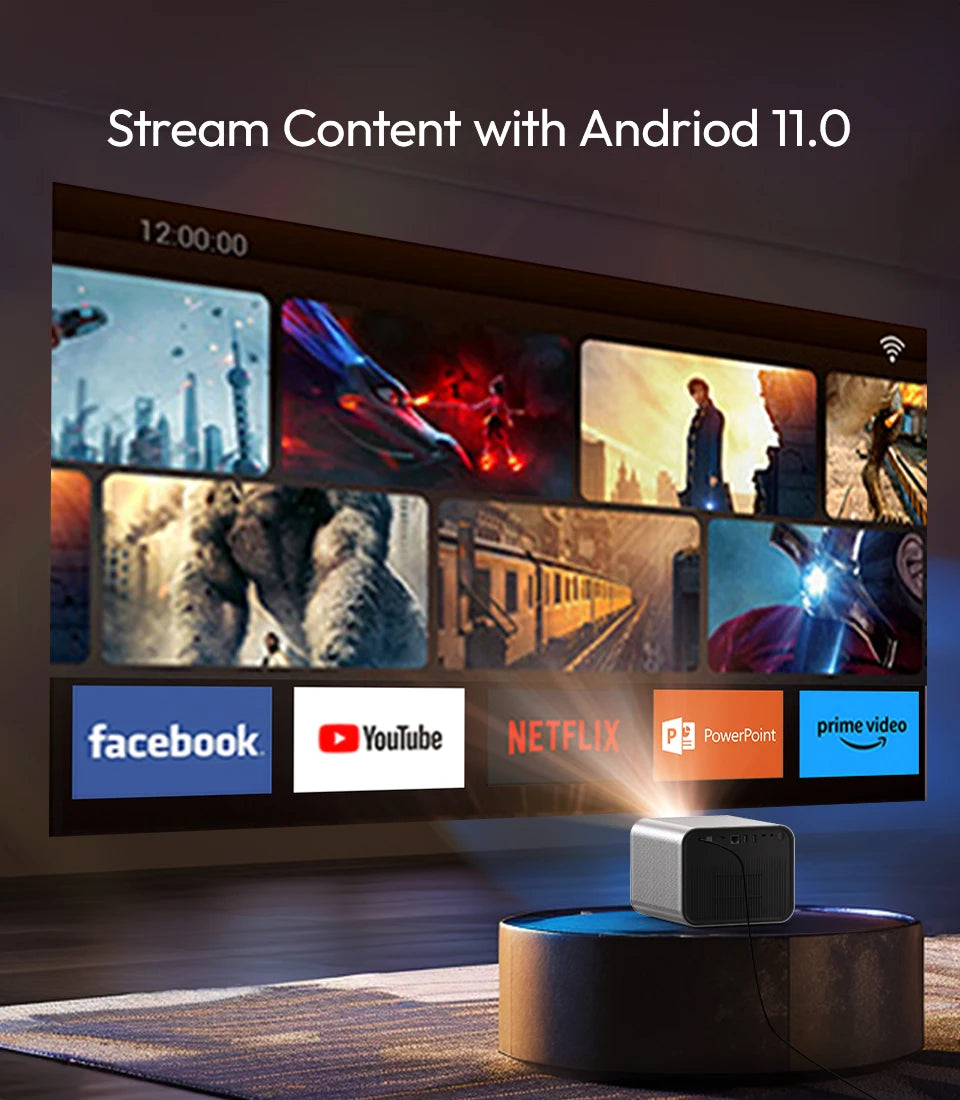 BYINTEK R90 Rock Full HD 1080P DLP projektor - 2200 ANSI lumnov, Android TV 11