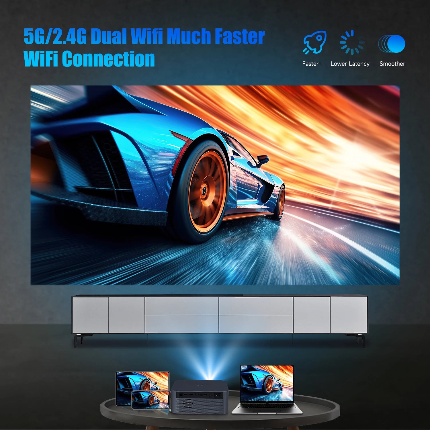 Projektor Magcubic HT600 - 1080P, 550 ANSI lumnov, Android 11 