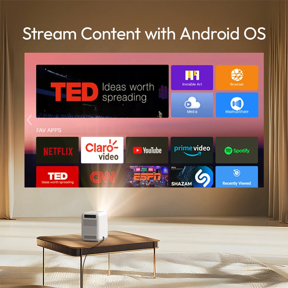 BYINTEK LOVE U4 Smart Mini projektor za domači kino 4K 1080P Video Android WIFI za pametni telefon Kino 