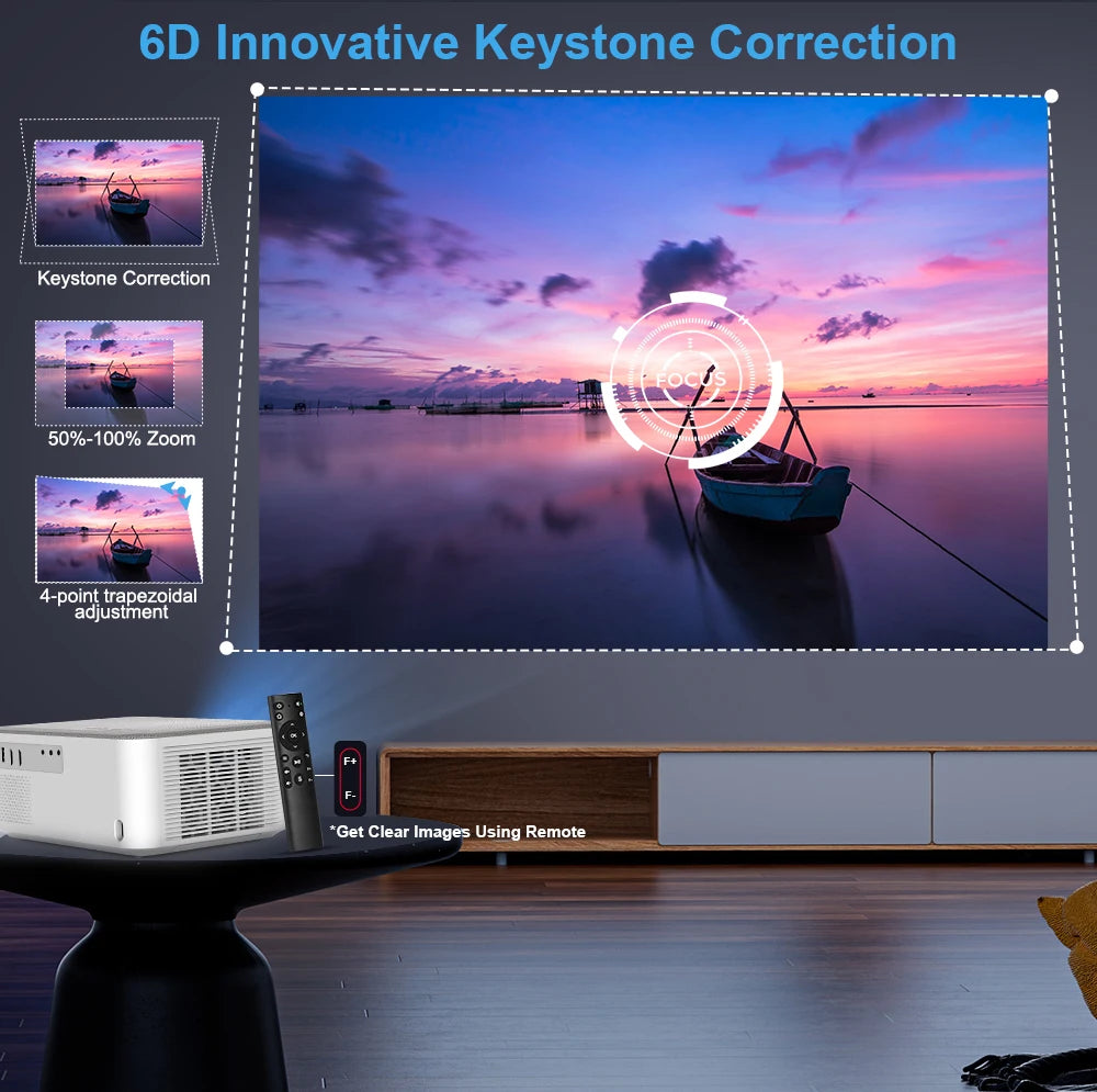 ThundeaL TD92 Pro Portable Mini Projector - 1080P FHD, 4K Video, WiFi, Android, 3D Home Theater System