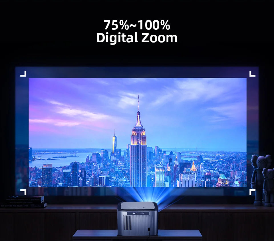 Projektor BYINTEK X25 Full HD 1080P Podpora za 4K, 900 ANSI lumnov, samodejno ostrenje, WiFi, Smart Android 9.0