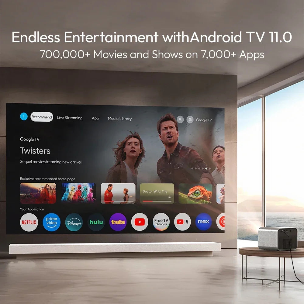 BYINTEK R90 Max 4K 3D laserski projektor - AI samodejno ostrenje, Android, Full HD 1080P 