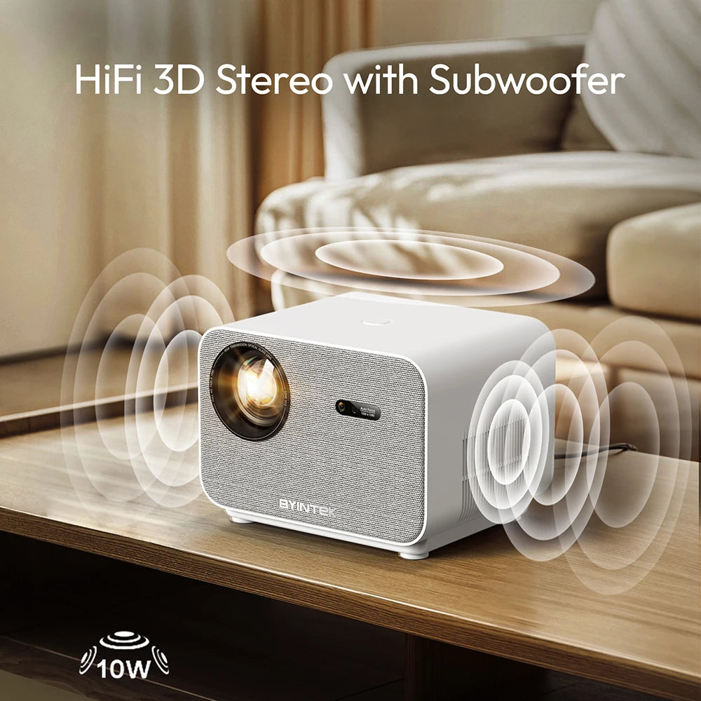 Projektor BYINTEK LOVE U12 Full HD 1080P | Podpora za 4K | 800 ANSI lumnov | WiFi 6 in Bluetooth 5.2 | Android Domači kino