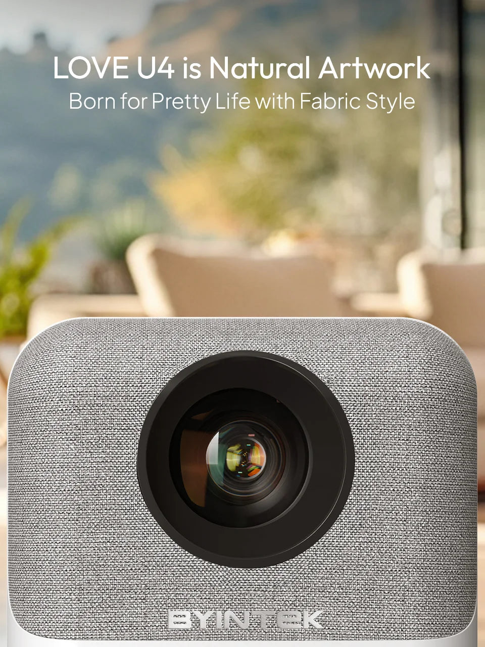 BYINTEK LOVE U4 Smart Mini projektor za domači kino 4K 1080P Video Android WIFI za pametni telefon Kino 