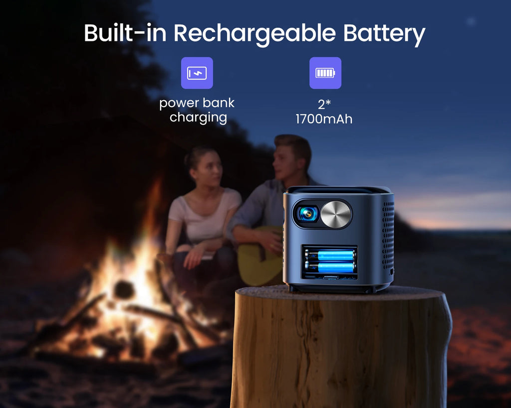 Mini projektor WiMiUS DLP | 1080P HD, pametni Android, prenosni in brezžični 