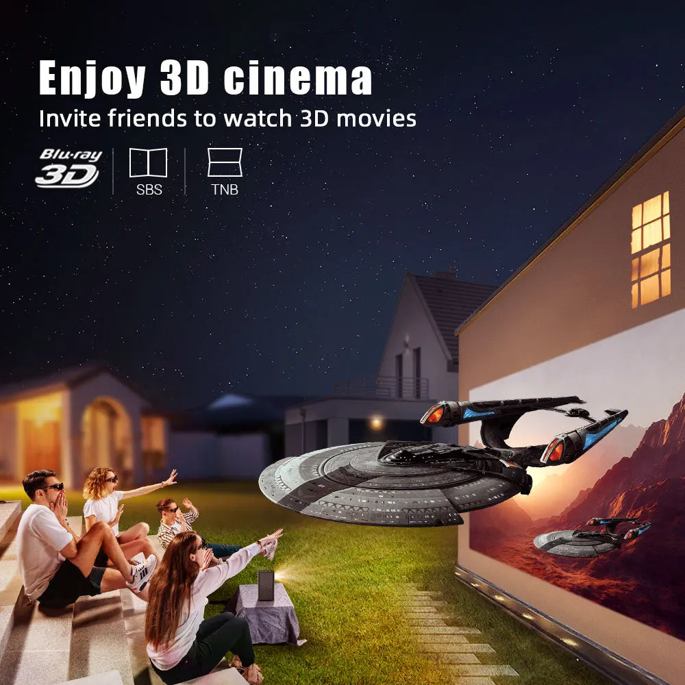 P20 3D 4K Cinema 1080P Smart Android Wifi LED DLP domači kino zunanji prenosni mini projektor z baterijo