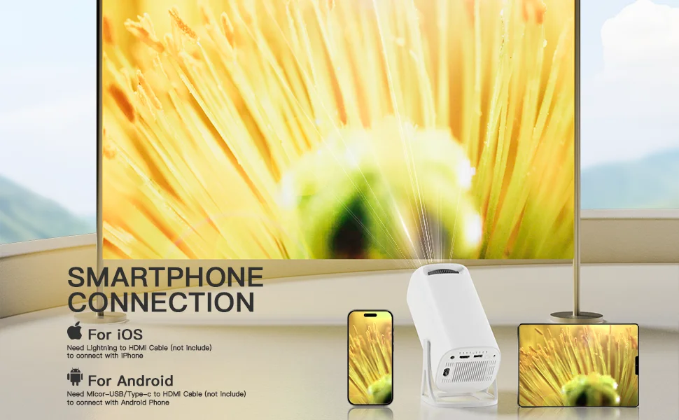 Pametni projektor Salange S40 - Android 11, podpora za 4K, WiFi 6 in BT 5.4 