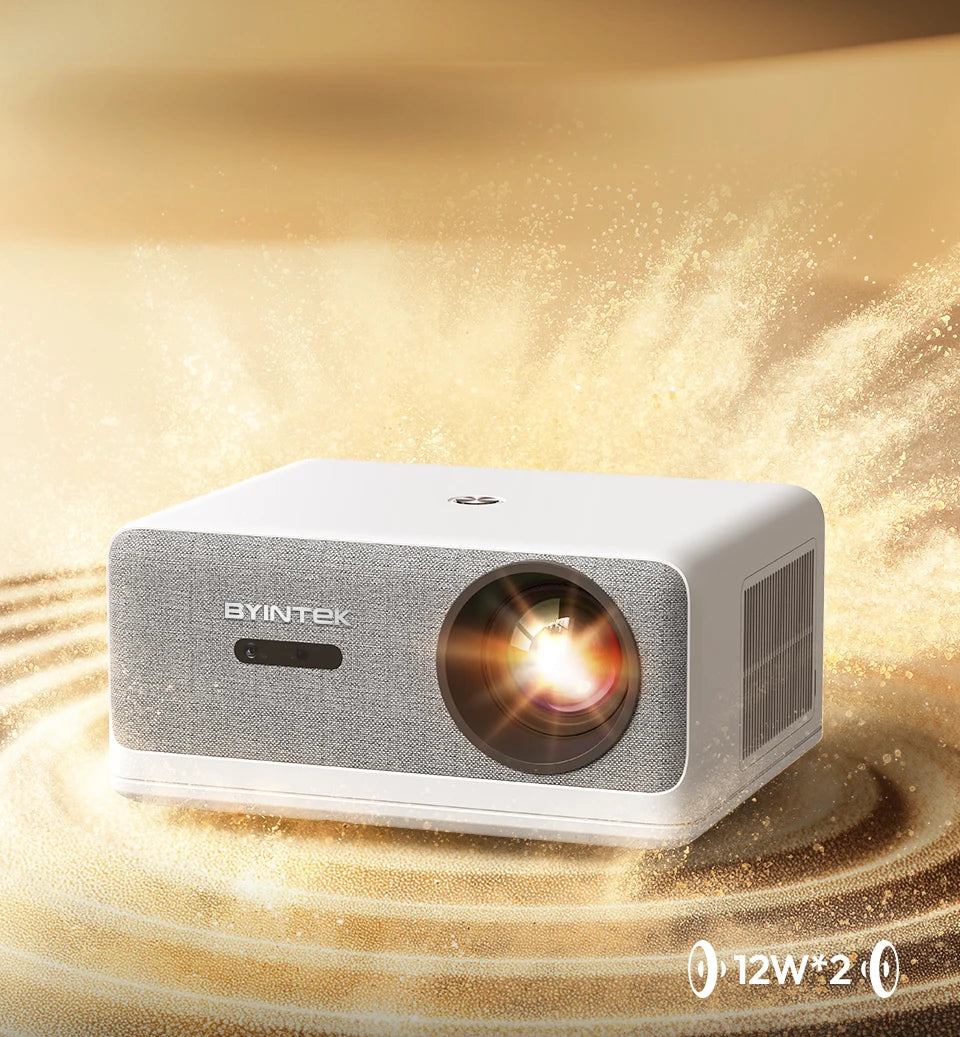 Pametni projektor BYINTEK LOVE U14 4K - 1250 ANSI lumnov, Full HD 1080P, WiFi 6, Bluetooth, samodejno ostrenje, pripravljen za domači kino 