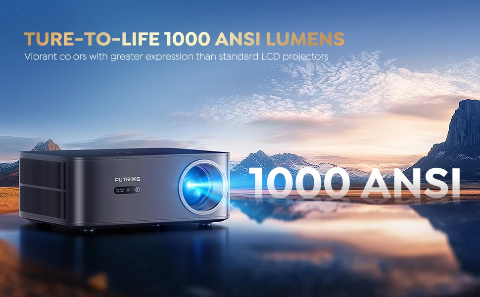 Projektor FHD 1080P - licenciran Netflix, samodejno ostrenje z umetno inteligenco, podpora za 4K 