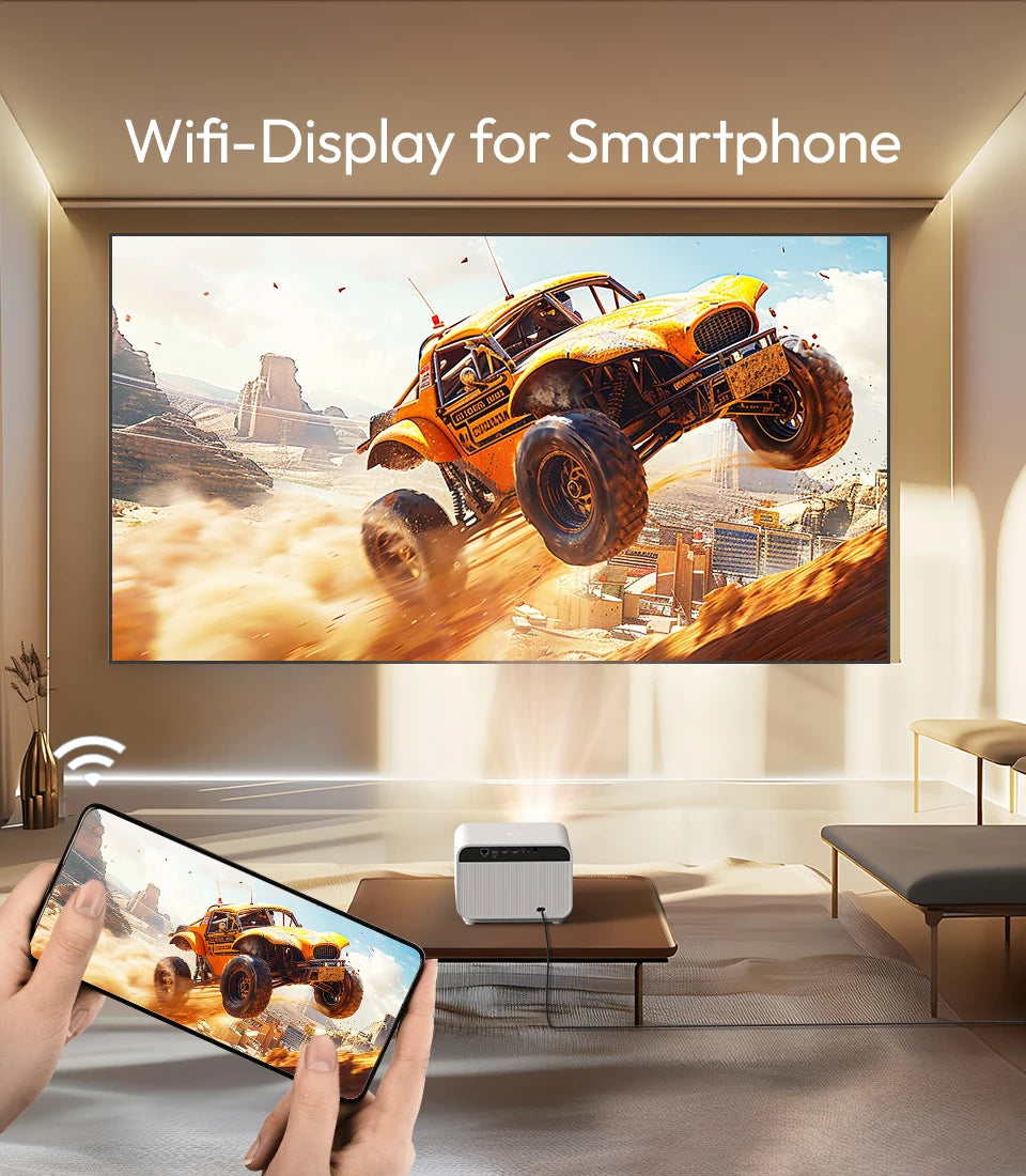 Projektor BYINTEK LOVE U12 Full HD 1080P | Podpora za 4K | 800 ANSI lumnov | WiFi 6 in Bluetooth 5.2 | Android Domači kino