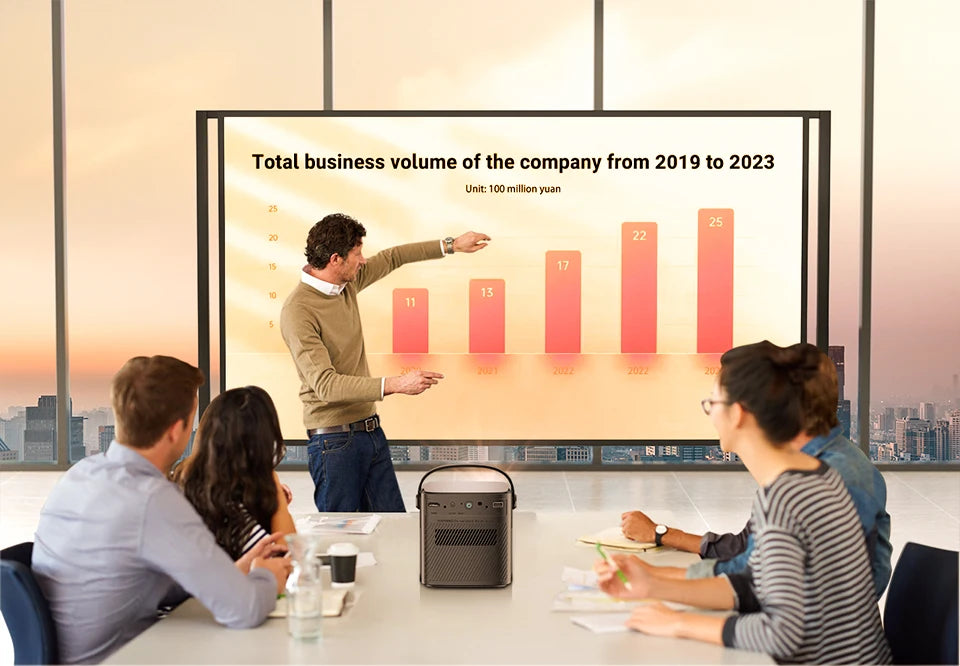 Projektor BYINTEK U80 Max 3D 4K - prenosni domači kino DLP z Androidom 11, WiFi, 1080P HD in vgrajeno baterijo 