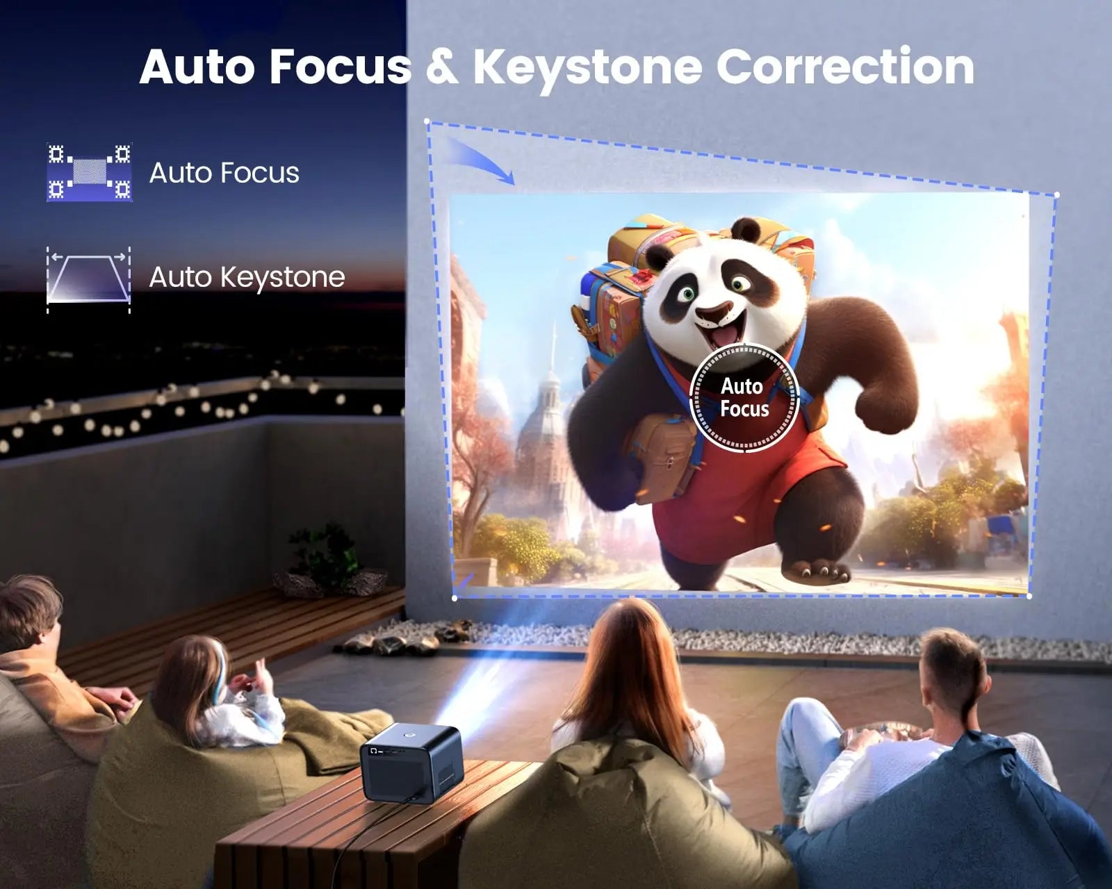 Projektor, ki podpira Wimius 4K - 30000 lumnov, samodejno ostrenje, WiFi 6 in Dolby Audio 