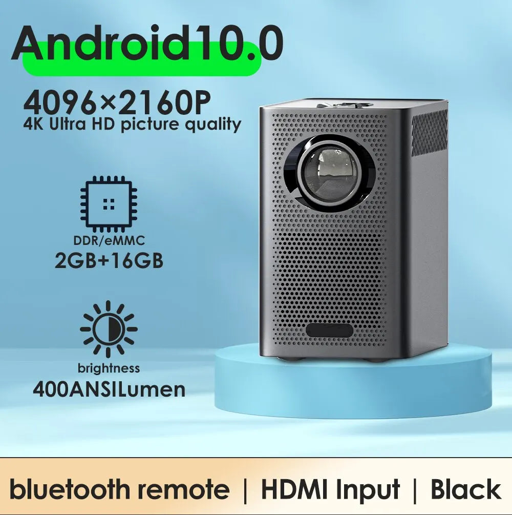 HONGTOP S30MAX Android Wifi 4k pametni prenosni projektor z WiFi in Bluetooth žepni zunanji 4K 9500L Android 10.0 projektor