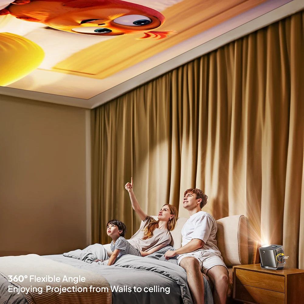 Mini prenosni projektor VEVSHAO A12 - LED, Android 11, WiFi 6, podpora za 4K 