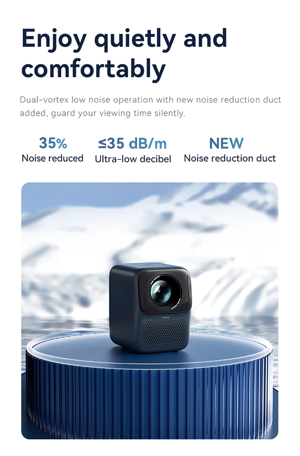 Mini projektor WANBO T2 Max Android 9.0, 1080p Full HD, 450 ANSI, WiFi, prenosni s HiFi zvokom za dom in na prostem 