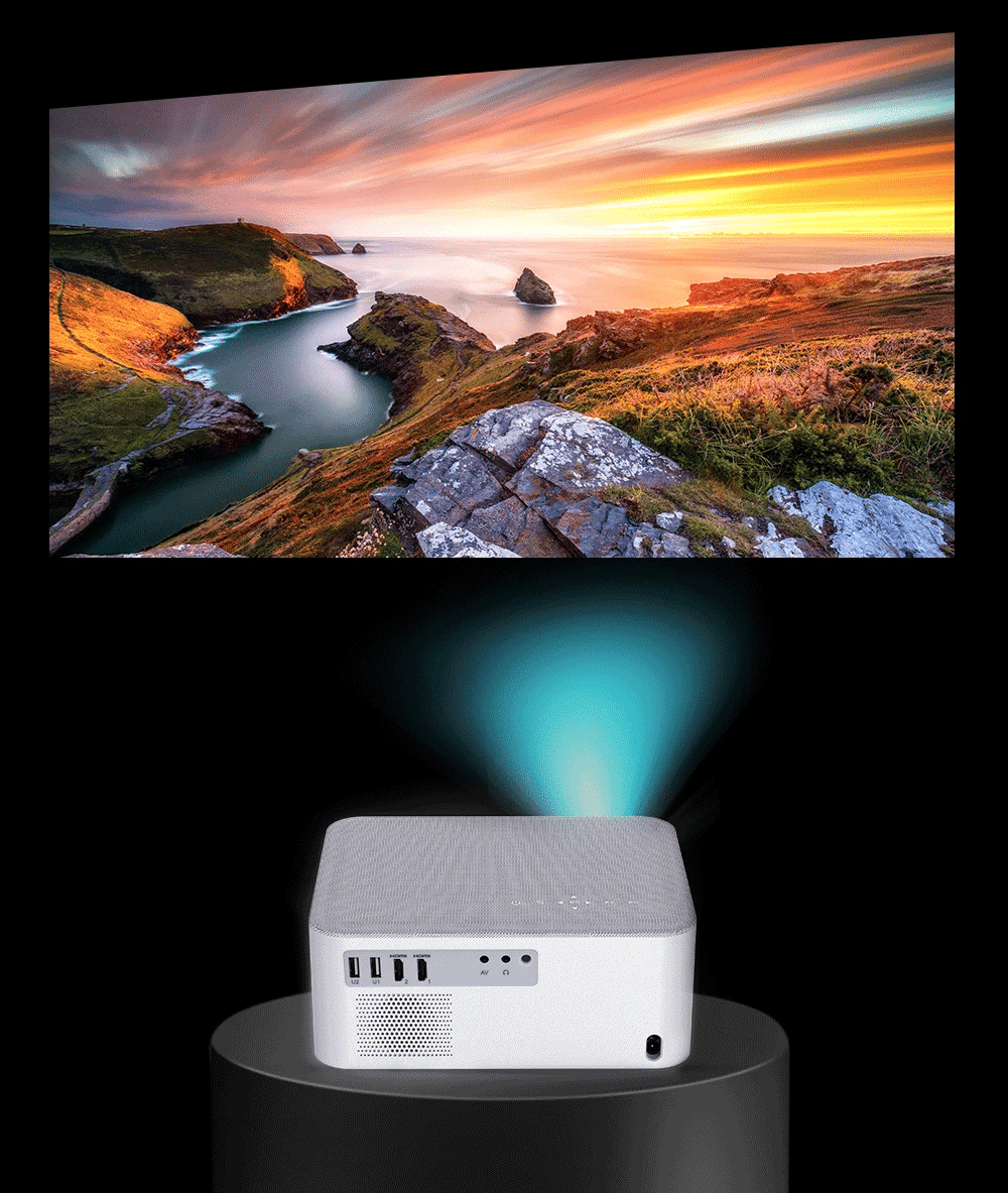 ThundeaL TD92 Pro Portable Mini Projector - 1080P FHD, 4K Video, WiFi, Android, 3D Home Theater System