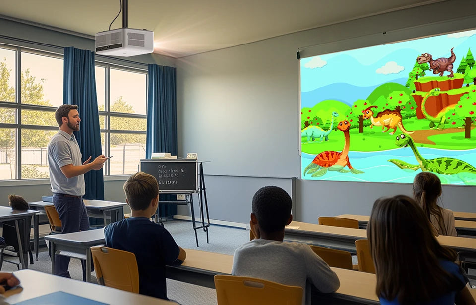 Pametni projektor BYINTEK LOVE U14 4K - 1250 ANSI lumnov, Full HD 1080P, WiFi 6, Bluetooth, samodejno ostrenje, pripravljen za domači kino 