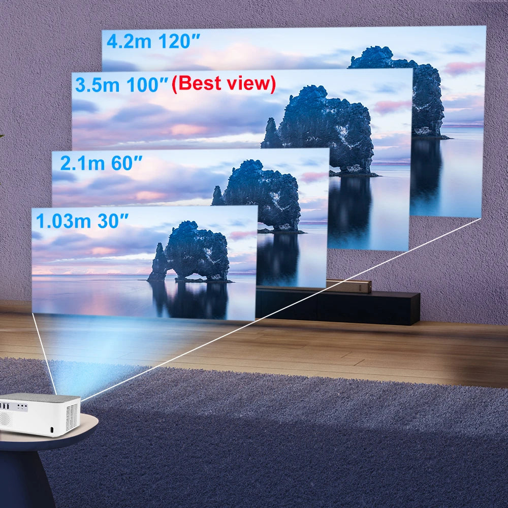 ThundeaL TD92 Pro Portable Mini Projector - 1080P FHD, 4K Video, WiFi, Android, 3D Home Theater System