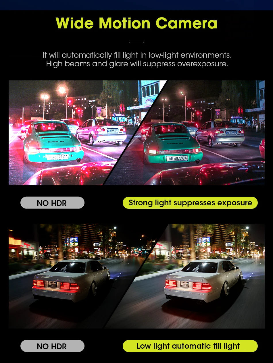 4K Dash Cam 3840x2160P - video snemanje, brezžični CarPlay &amp; Android Auto, 5G WiFi, GPS navigacija, AUX, avtomobilski DVR z dvojno lečo