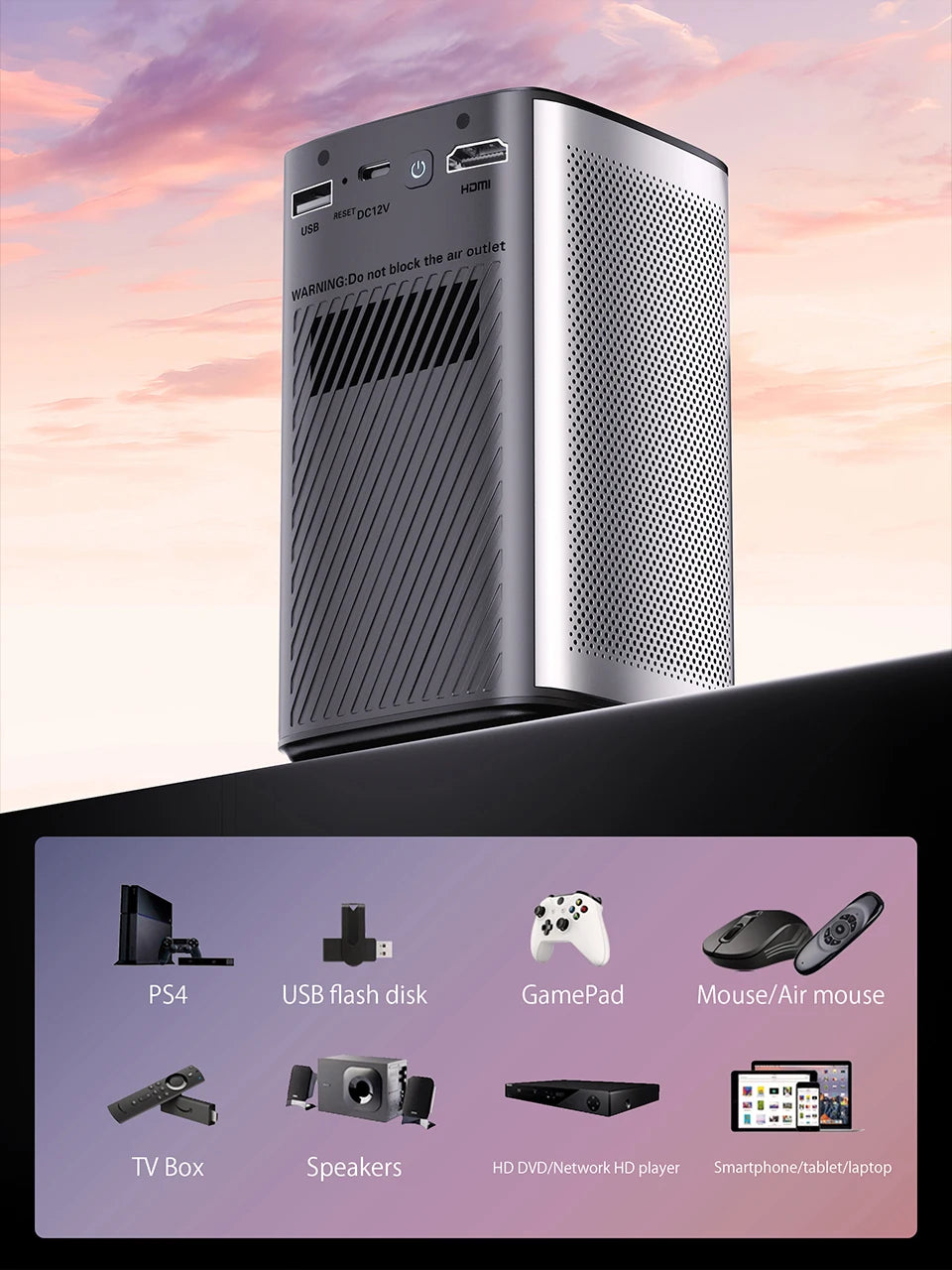 BYINTEK P70 3D 4K mini prenosni projektor DLP Auto Focus Smart Android WiFi LED 1080P video projektorji za domači kino z baterijo