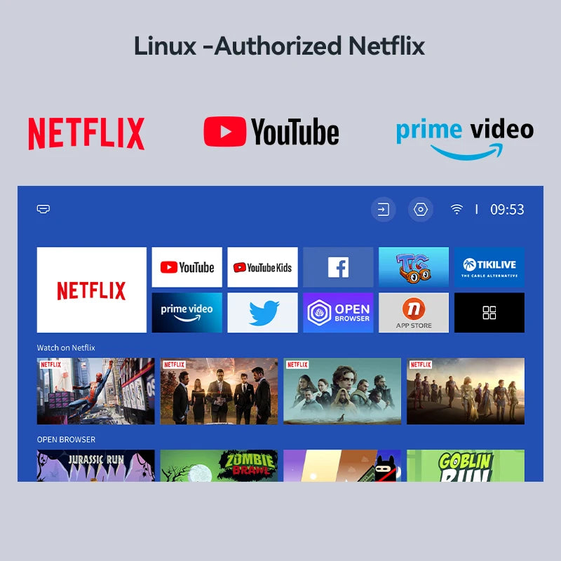 Projektor Wanbo TT Mini projektor s certifikatom Netflix 1080P Linux System, 650ANSI 4K Dolby Audio HDR10 Pametni domači kino 
