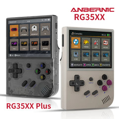 ANBERNIC RG35XX Plus Retro Handheld Game Console | 3.5'' IPS Screen, Linux, HD-MI TV Output, Portable Video Game Player