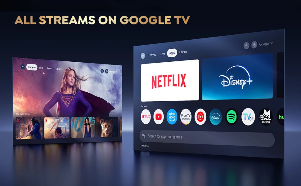 Projektor FHD 1080P - licenciran Netflix, samodejno ostrenje z umetno inteligenco, podpora za 4K 