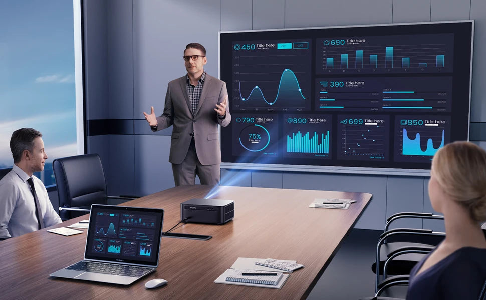 Projektor FHD 1080P - licenciran Netflix, samodejno ostrenje z umetno inteligenco, podpora za 4K 