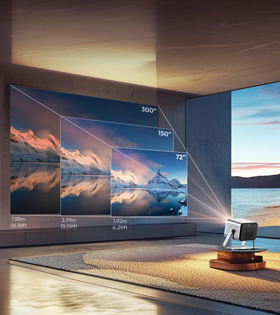 VEVSHAO V80 DLP projektor Full HD 1080P, 2200 ANSI lumnov, Android 11, WiFi 6