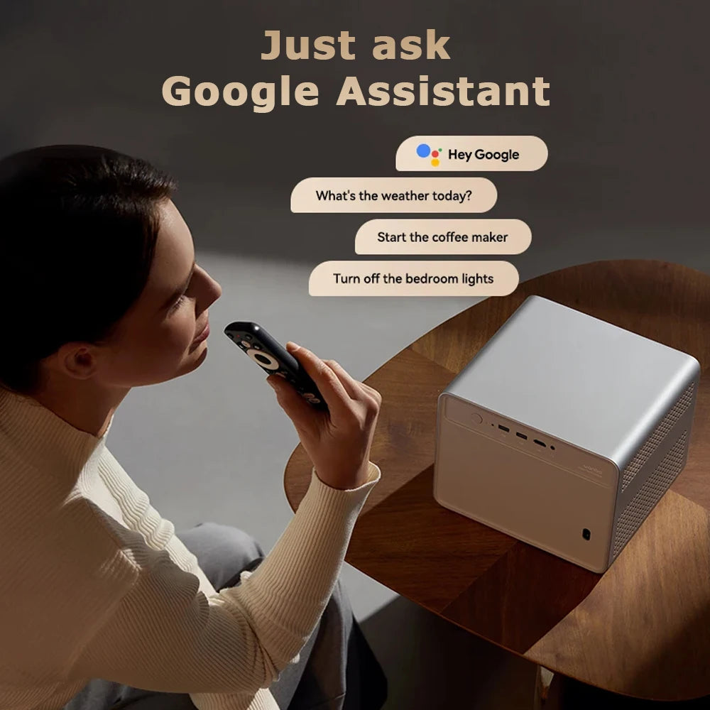 Projektor Wanbo DaVinci 1 Pro Full HD 1080P, 4K, Google TV 11.0, samodejno ostrenje, 5G WiFi, prenosni hišni kino 