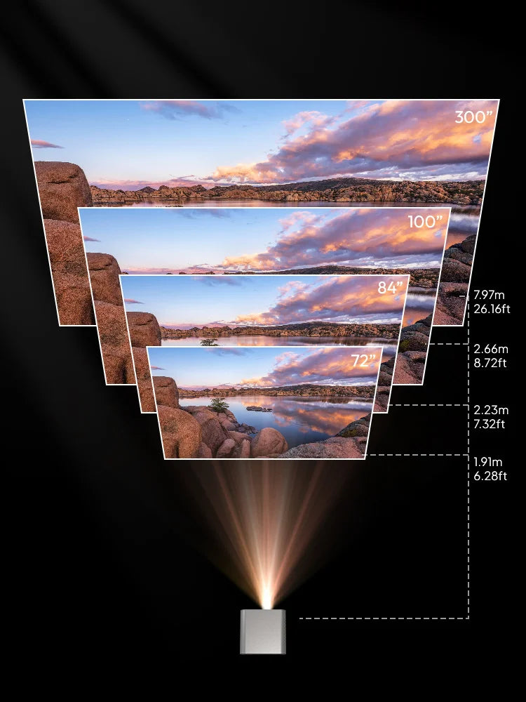 BYINTEK R90 Max 4K 3D laserski projektor - AI samodejno ostrenje, Android, Full HD 1080P 