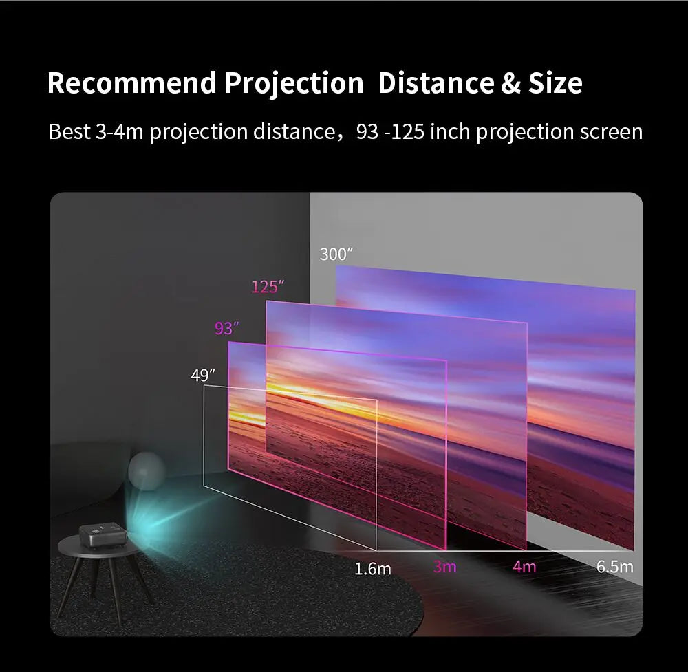 TD97W Full HD 1080P 4K WiFi LED projektor | Kućno kino Android video projektor za filmsko kino