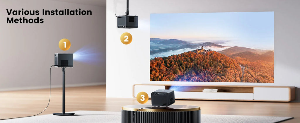 Projektor, ki podpira Wimius 4K - 30000 lumnov, samodejno ostrenje, WiFi 6 in Dolby Audio 