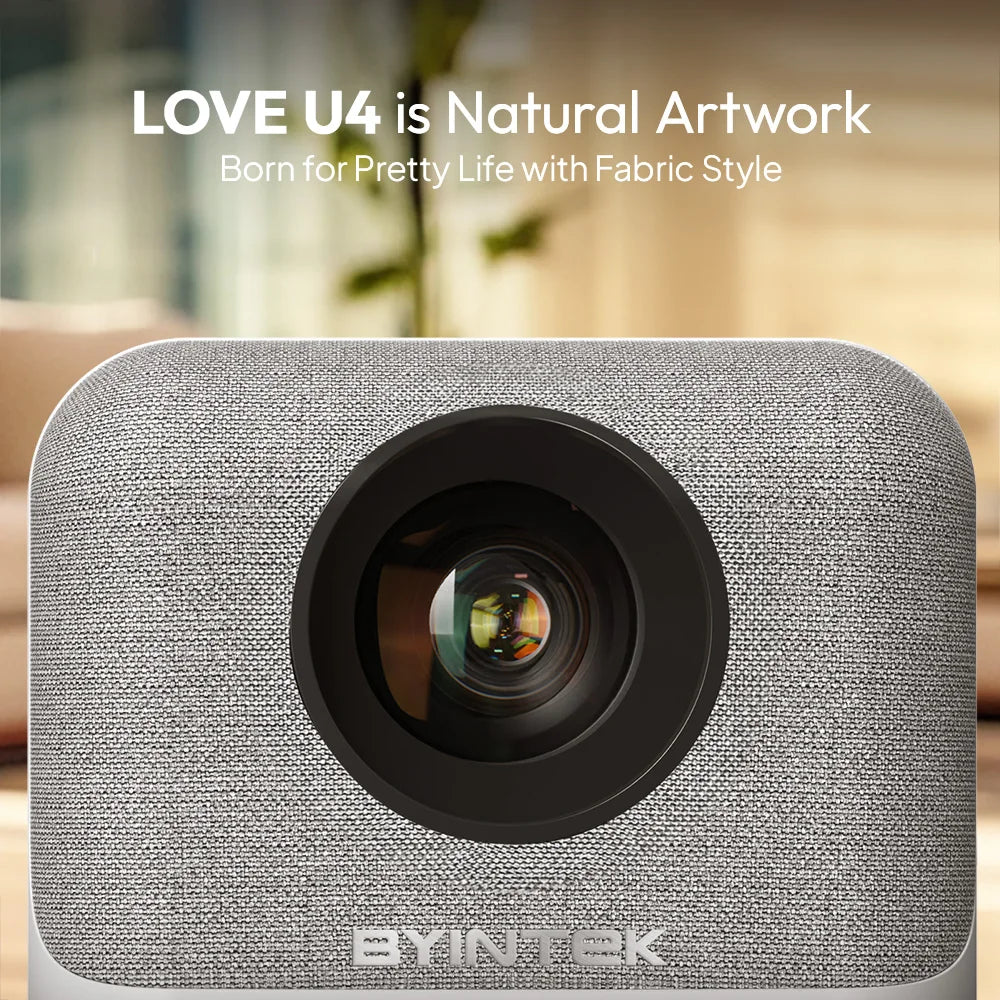 BYINTEK LOVE U4 Smart Mini Home Theater Projector 4K 1080P Video Android WIFI for Smartphone Cinema